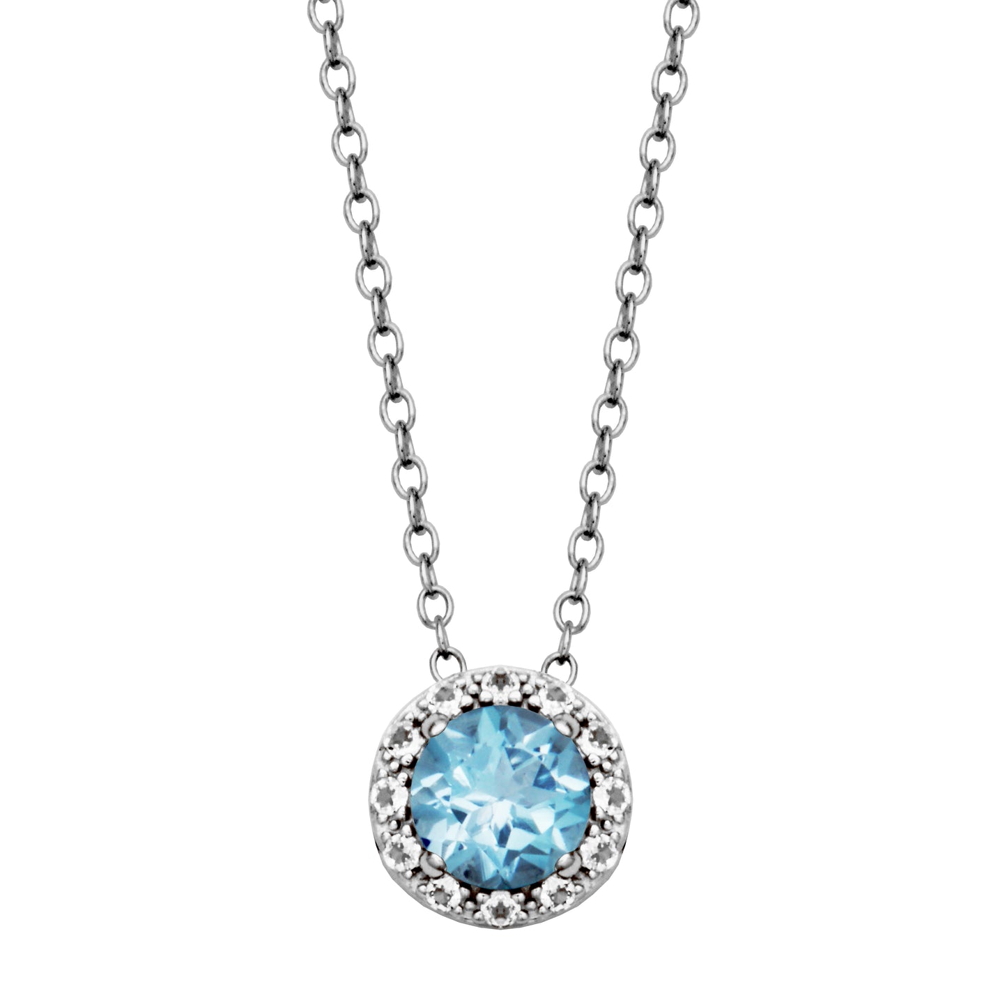 Silver Birthstone Necklace image 12
