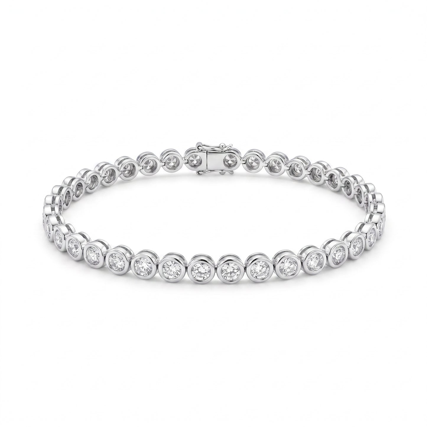 Lab Grown Bezel Tennis Bracelet
