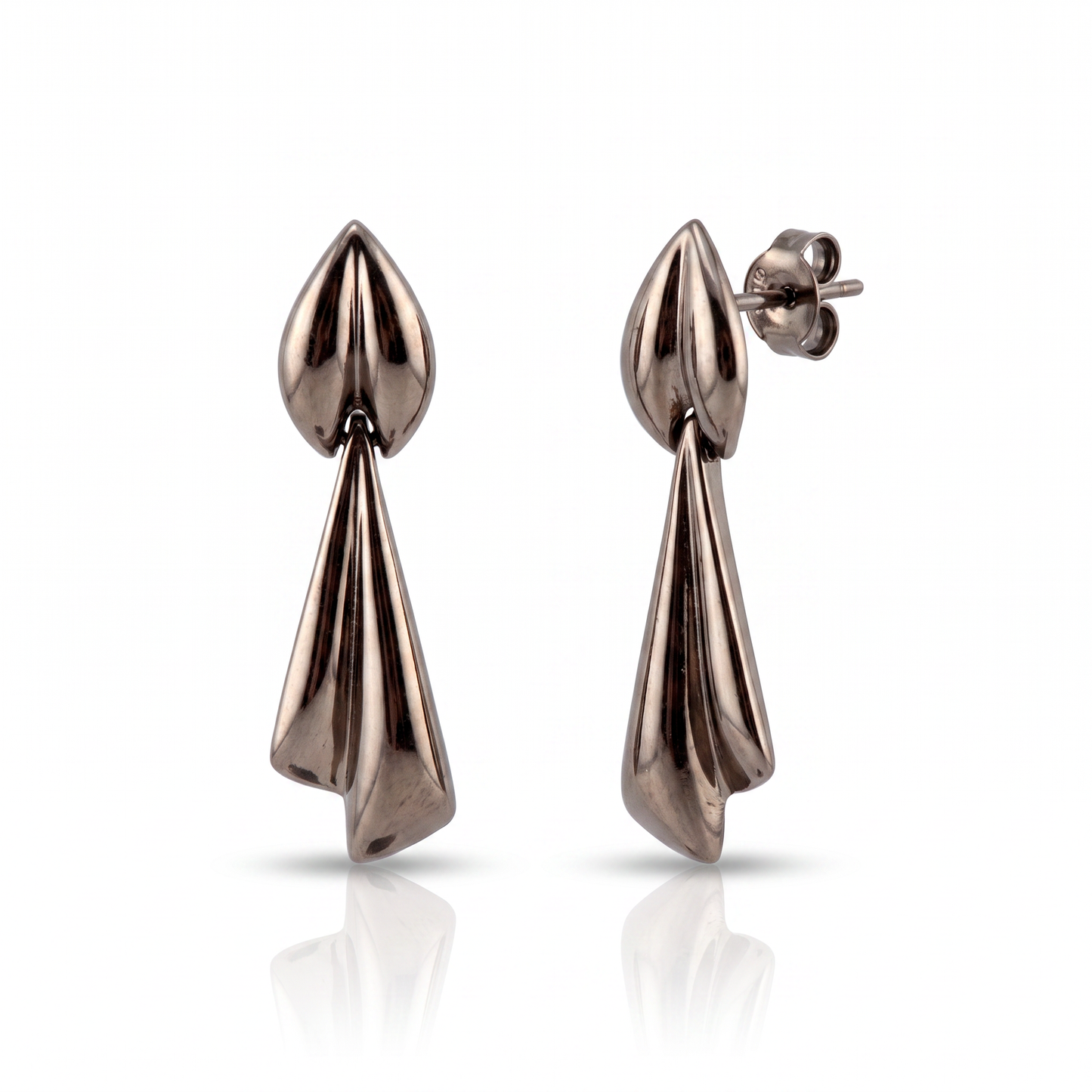 Sterling Silver Large Dangle Earrings with Friction Posts