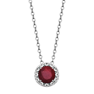 Silver Birthstone Necklace image 7