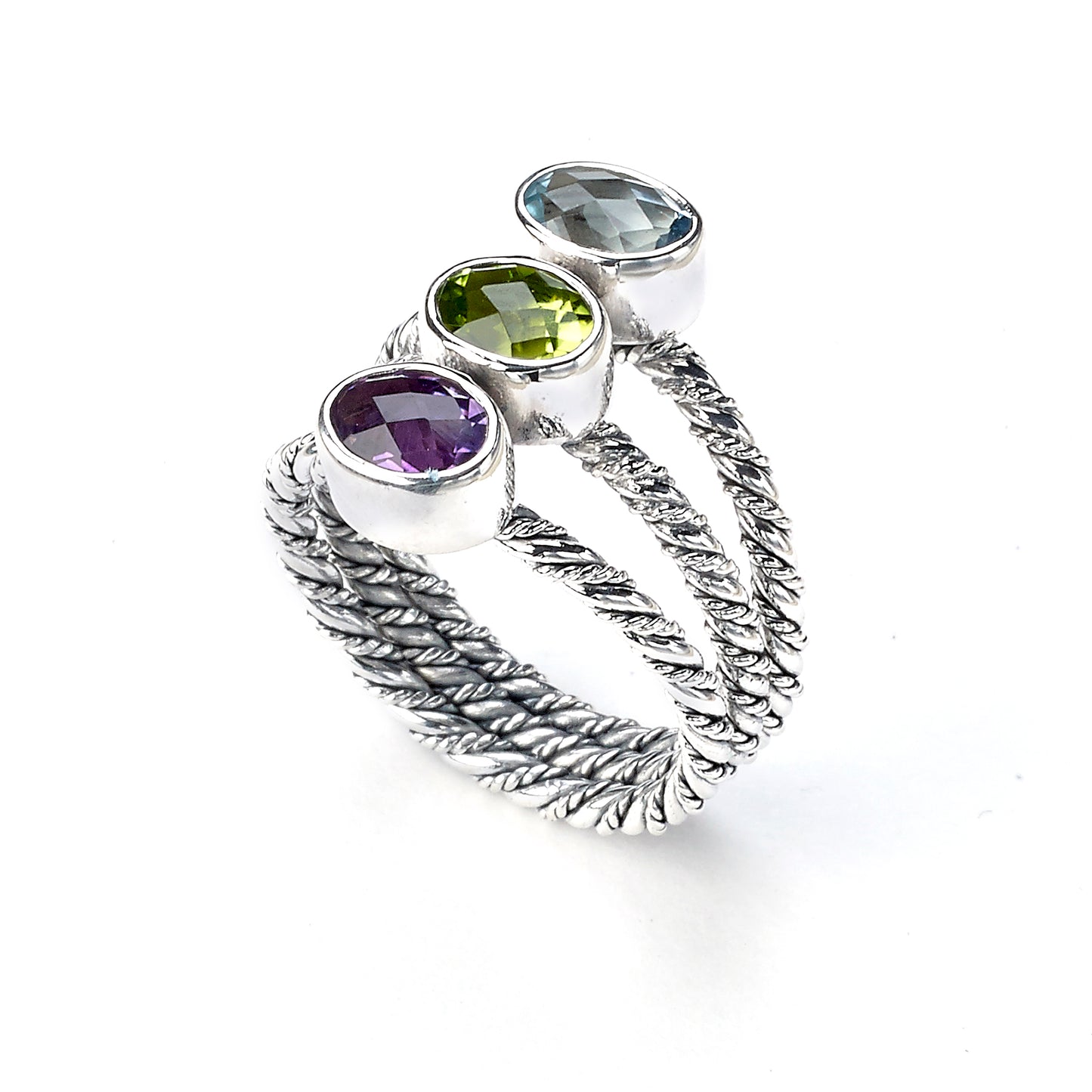 Three stone bezel ring image 0