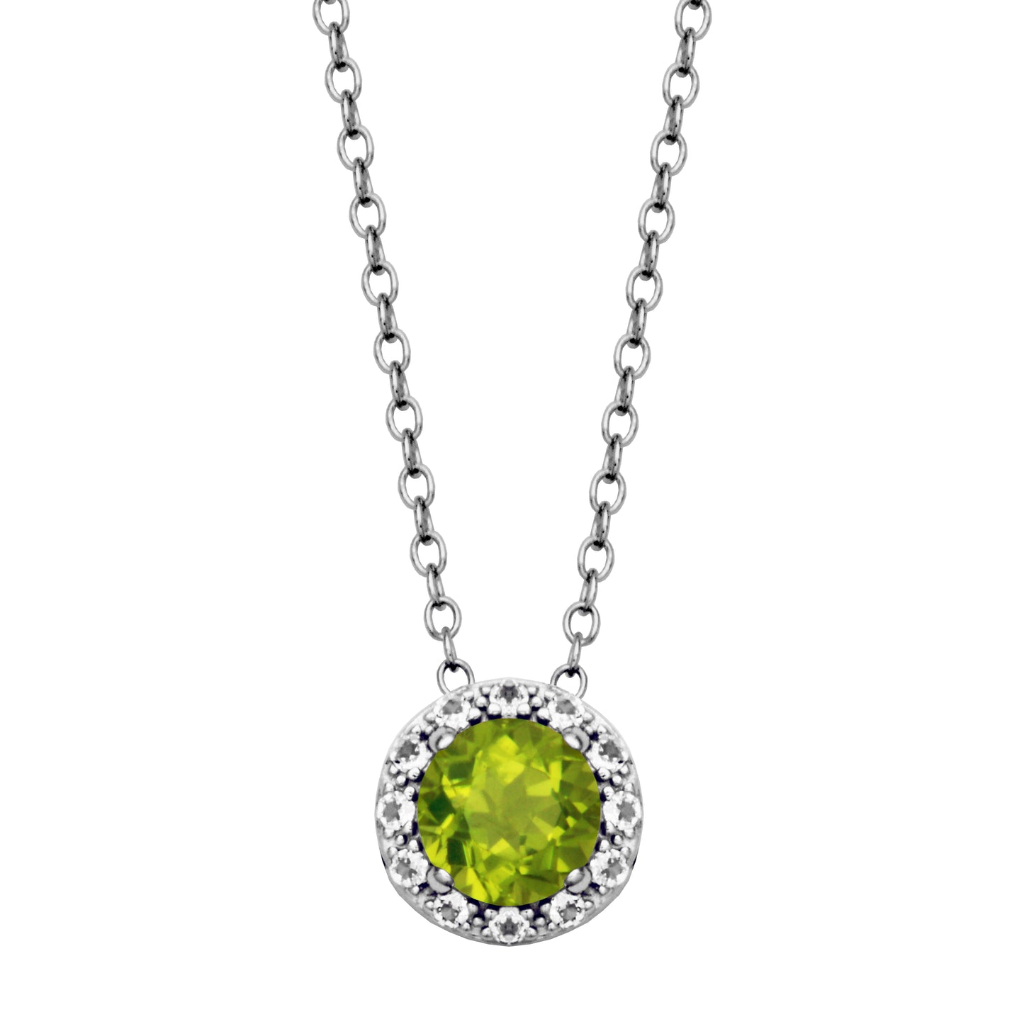 Silver Birthstone Necklace image 8