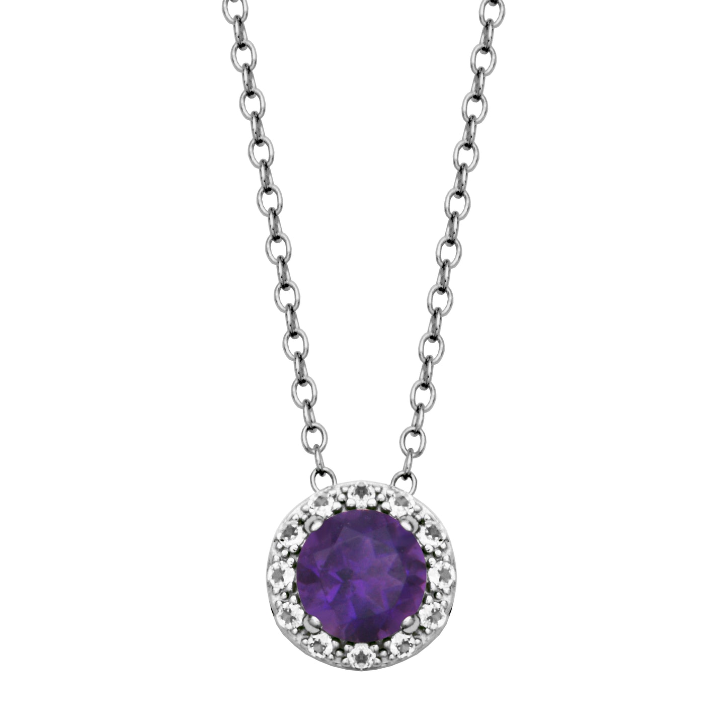 Silver Birthstone Necklace image 2