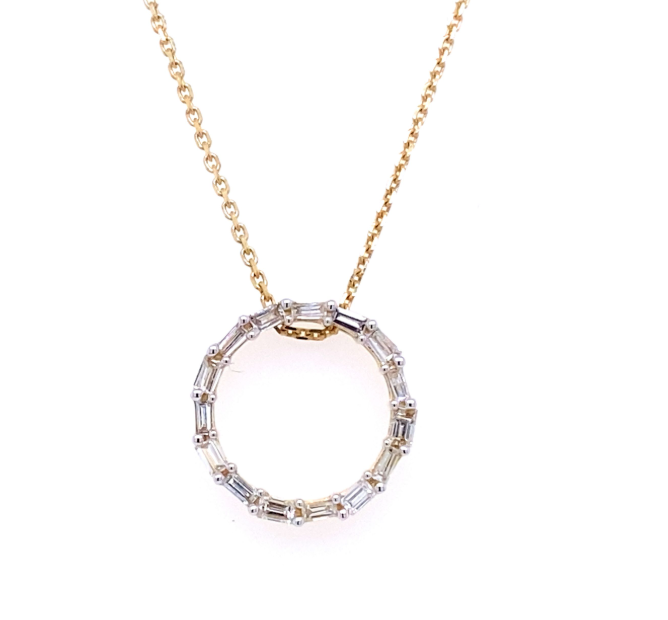 Baguette Circle Pendant image 0