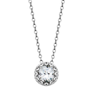 Silver Birthstone Necklace image 4