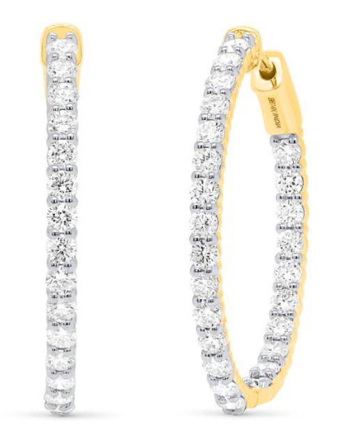 2ctw Lab Grown Inside Out Hoops image 1