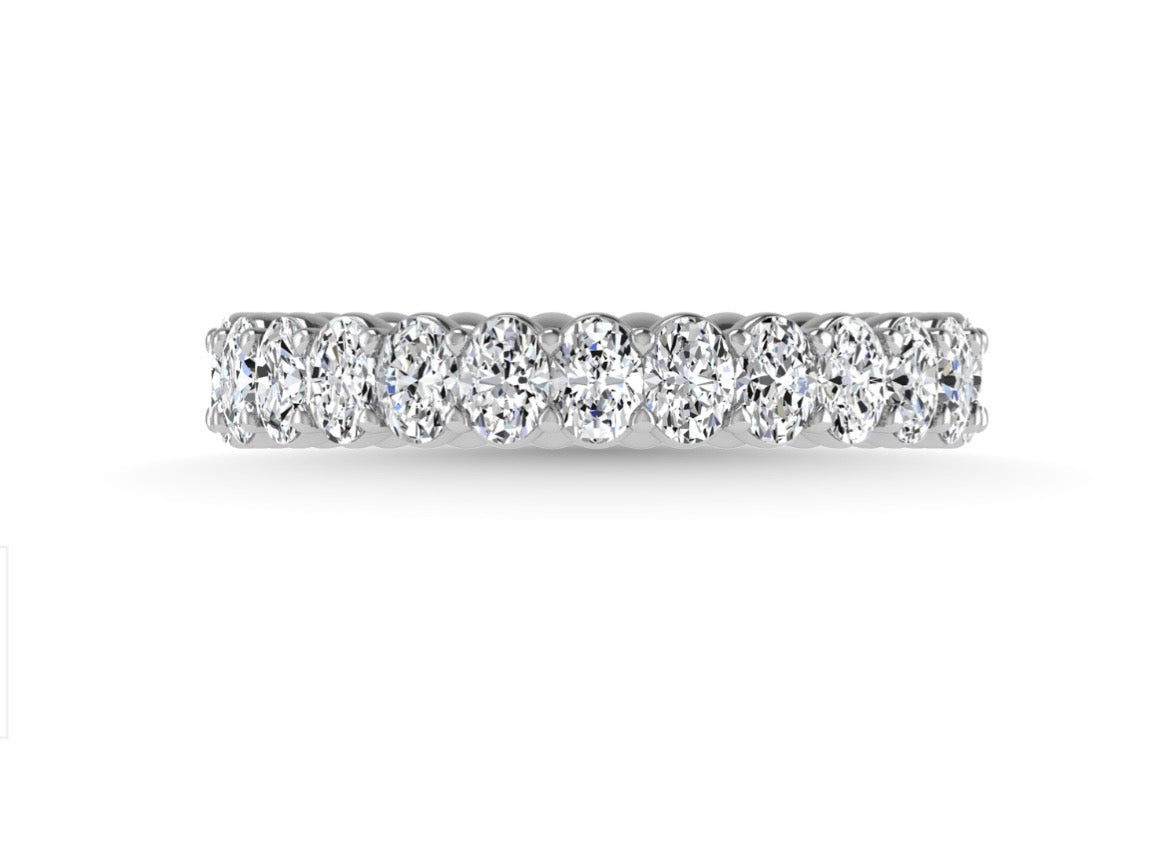Lab Grown Oval Eternity Band