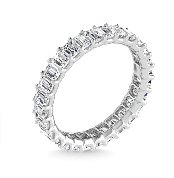 Lab Grown Emerald Eternity Band