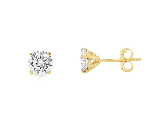 14kt Lab Grown Diamond Stud Earrings