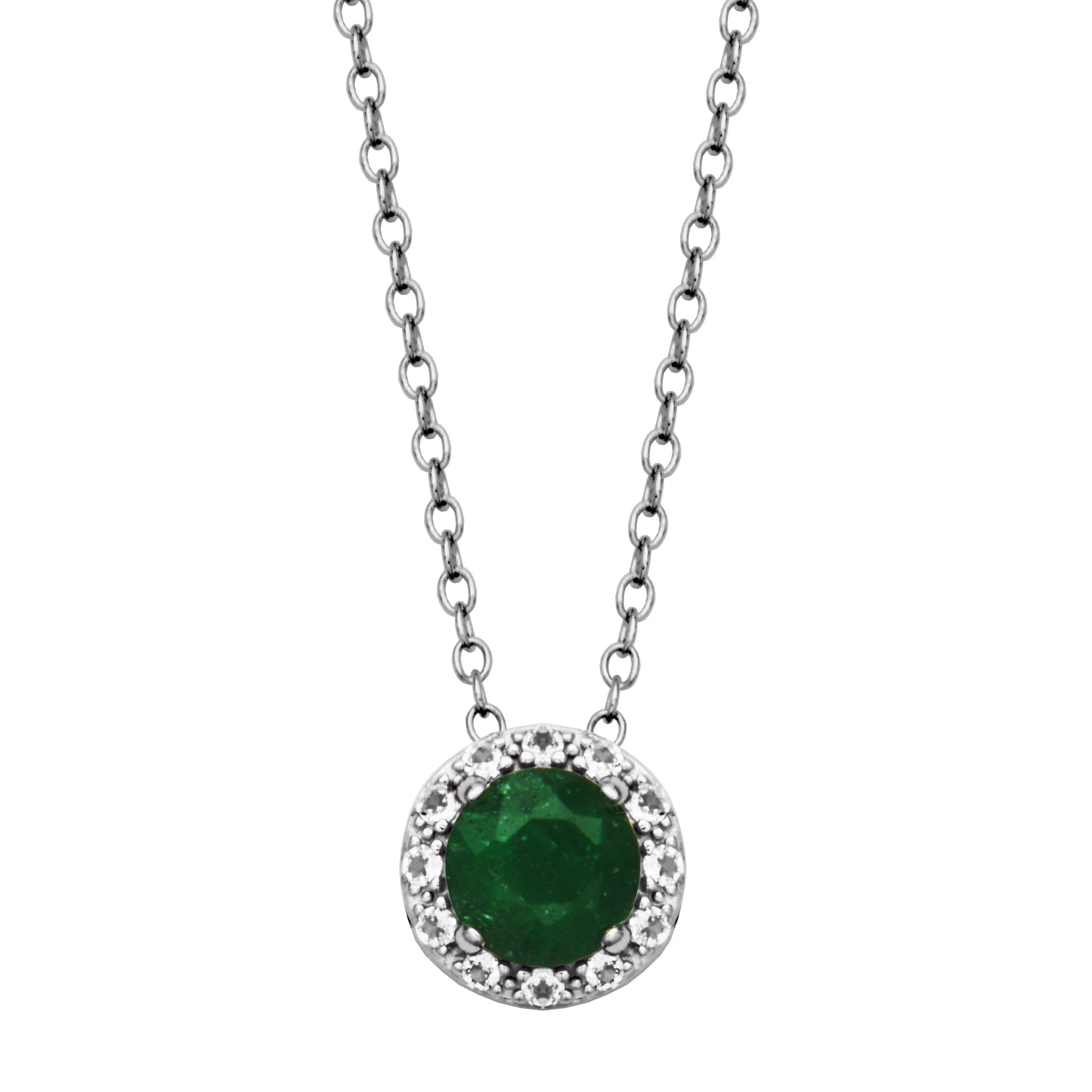 Silver Birthstone Necklace image 5