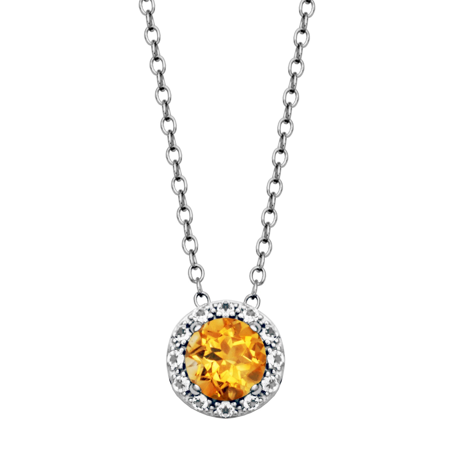 Silver Birthstone Necklace image 11