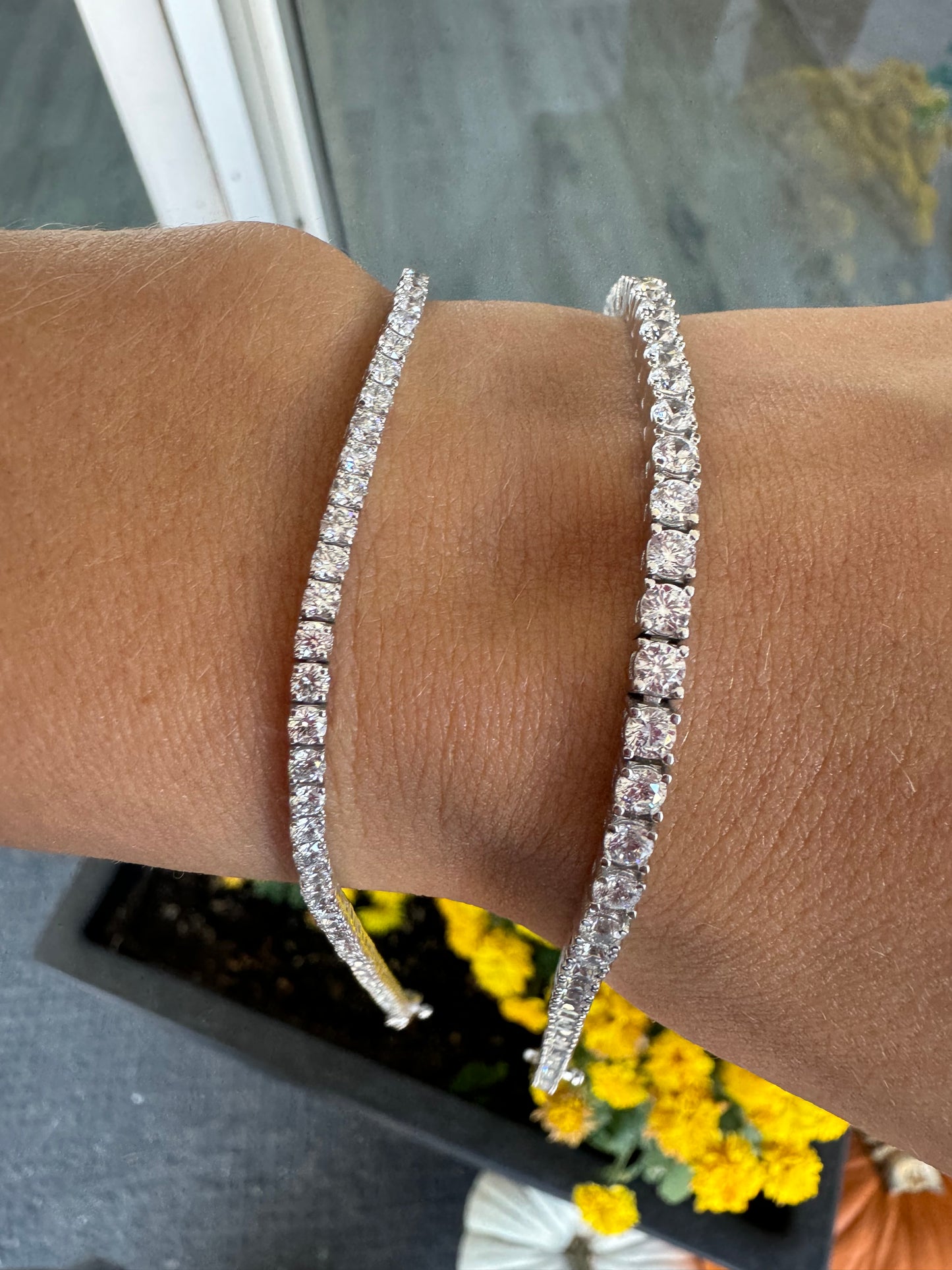 14kt Lab Grown Tennis Bracelet image 1