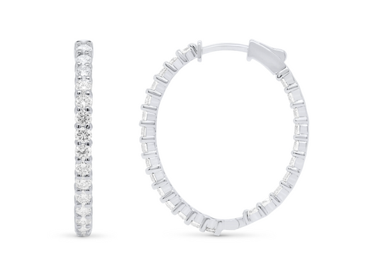 3ctw Lab Grown Inside Out Hoops image 1