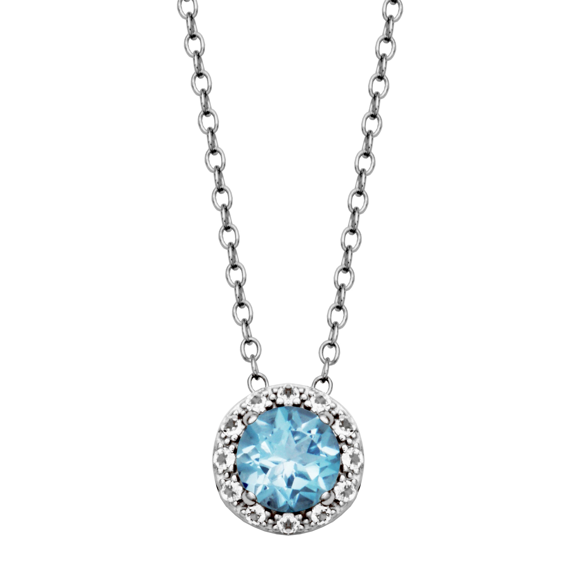 Silver Birthstone Necklace image 12