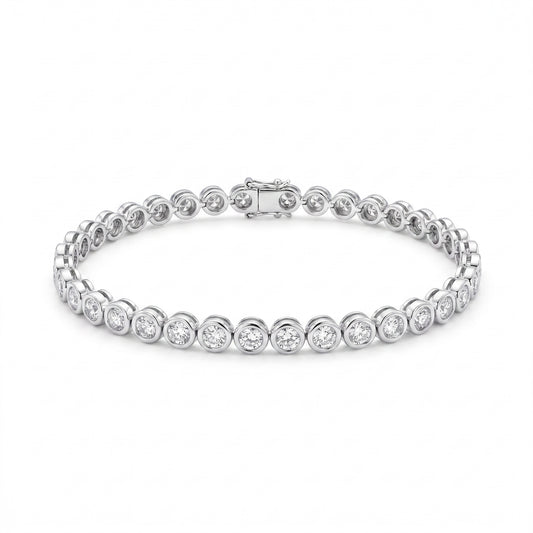 Lab Grown Bezel Tennis Bracelet