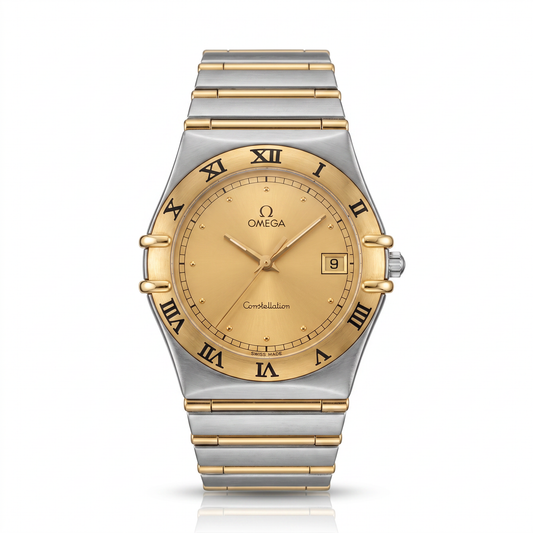 14K Gold & Stainless Steel Omega Constellation Watch