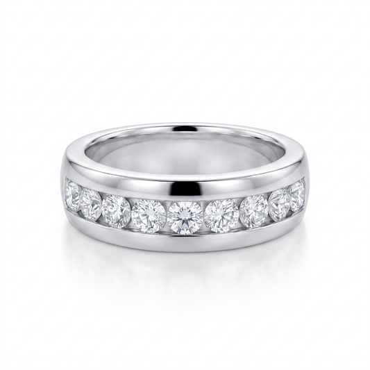 14kt White Gold Channel Set Diamond Ring 1ctw