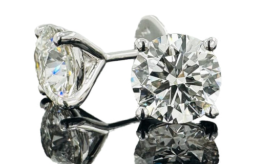 14kt Natural Diamond Stud Earrings image 0