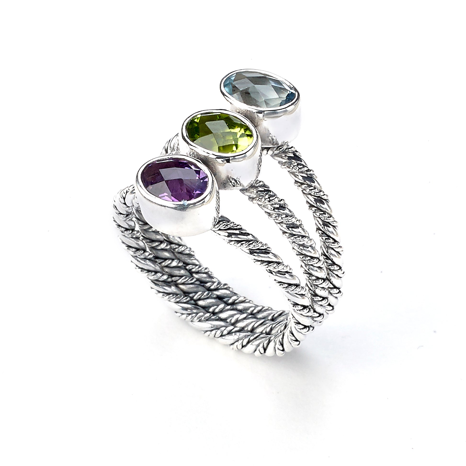 Three stone bezel ring image 0