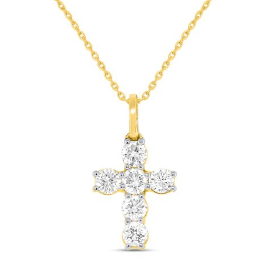 .50ctw Lab grown Cross Pendant image 0