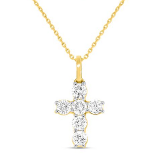 .50ctw Lab grown Cross Pendant image 0