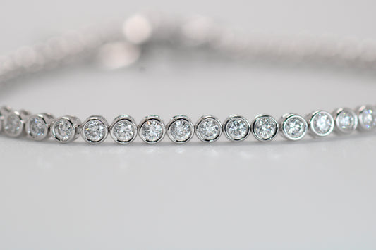 Lab Grown Bezel Tennis Bracelet image 0