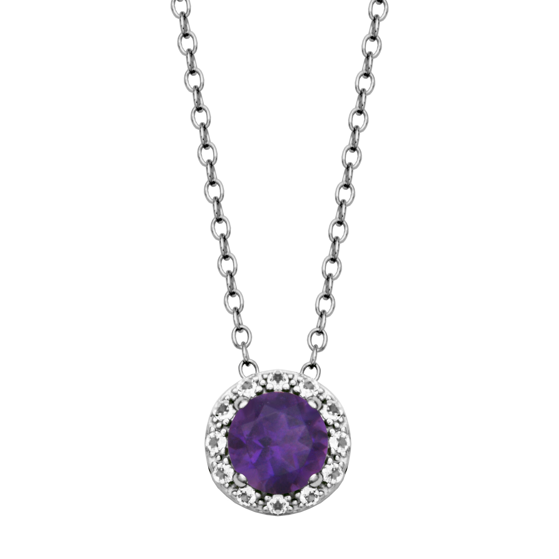 Silver Birthstone Necklace image 2
