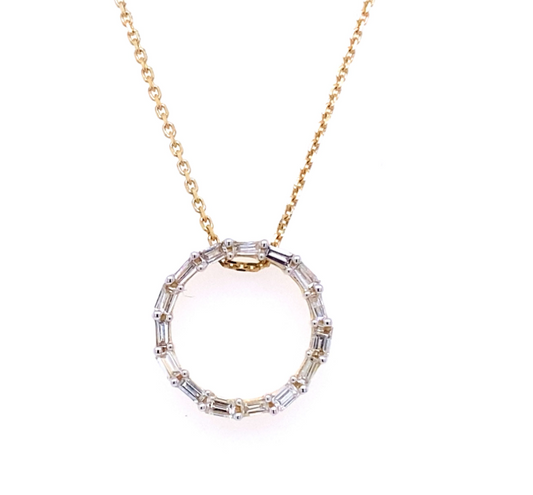 Baguette Circle Pendant image 0