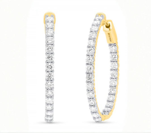 3ctw Lab Grown Inside Out Hoops image 0