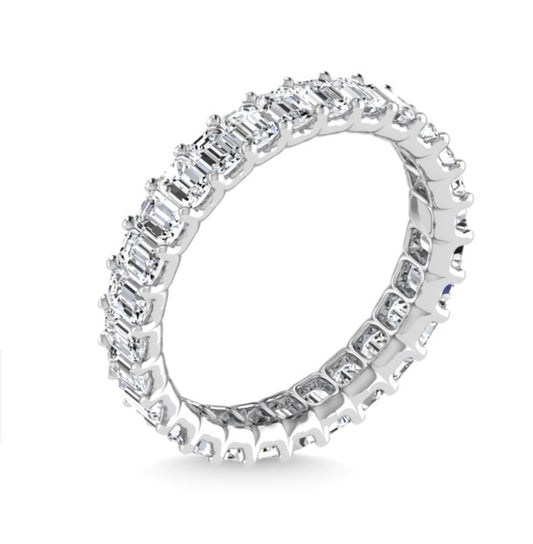 Lab Grown Emerald Eternity Band