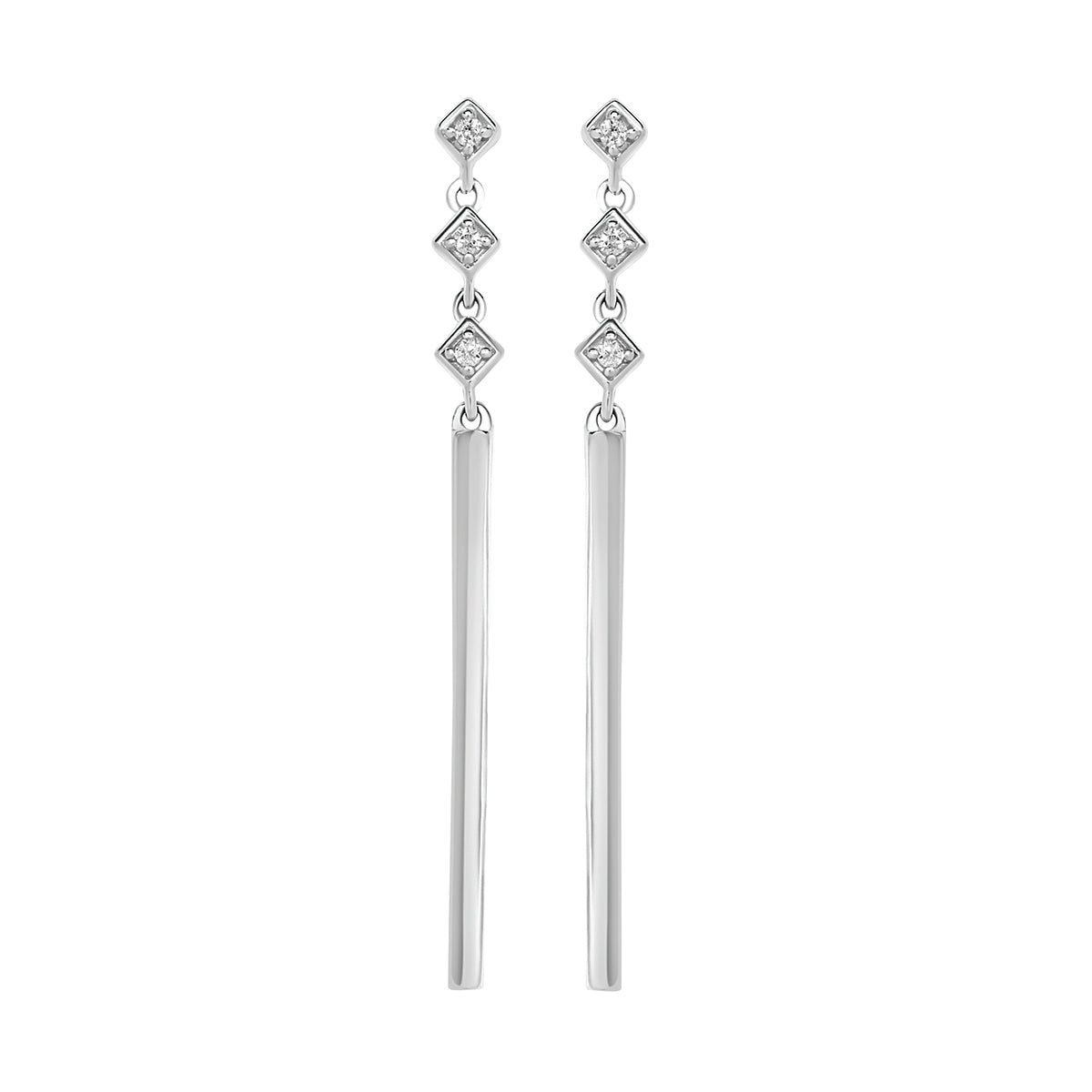 Silver kite design dangle earrings
