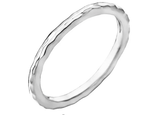 1.6mm Hammered Stacking Band