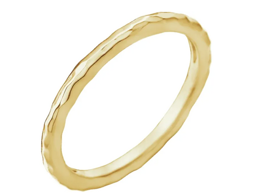 1.6mm Hammered Stacking Band