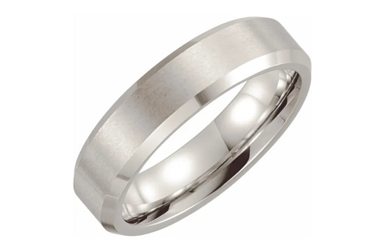 Cobalt Chrome Band With Satin Inlay
