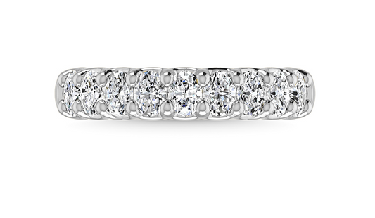 Lab Grown Oval Band Half Way