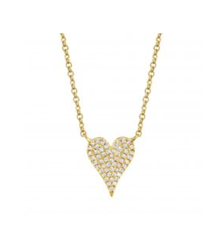 Dainty Pave Heart Necklace
