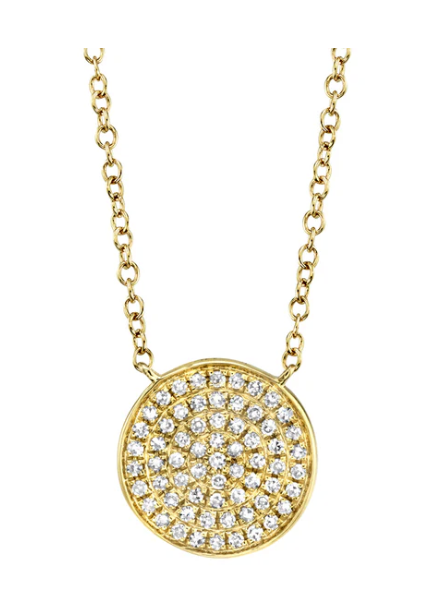 Pave Disk Pendant
