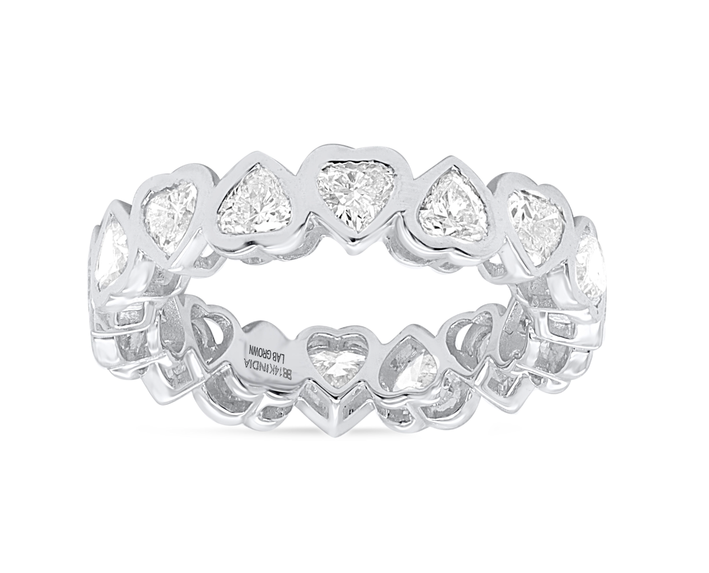 Heart Shaped Lab Grown Eternity Band