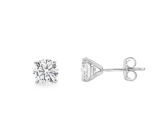 14kt Lab Grown Diamond Stud Earrings