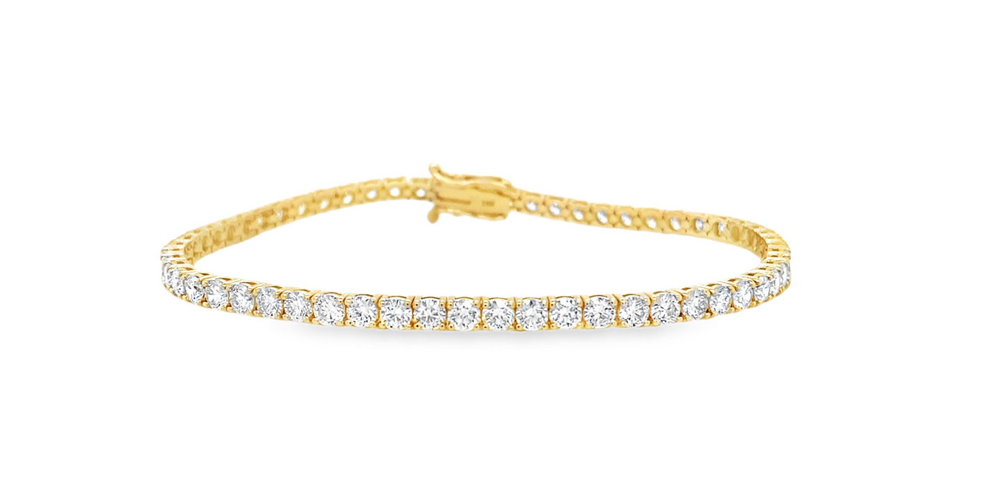 14kt Lab Grown Tennis Bracelet