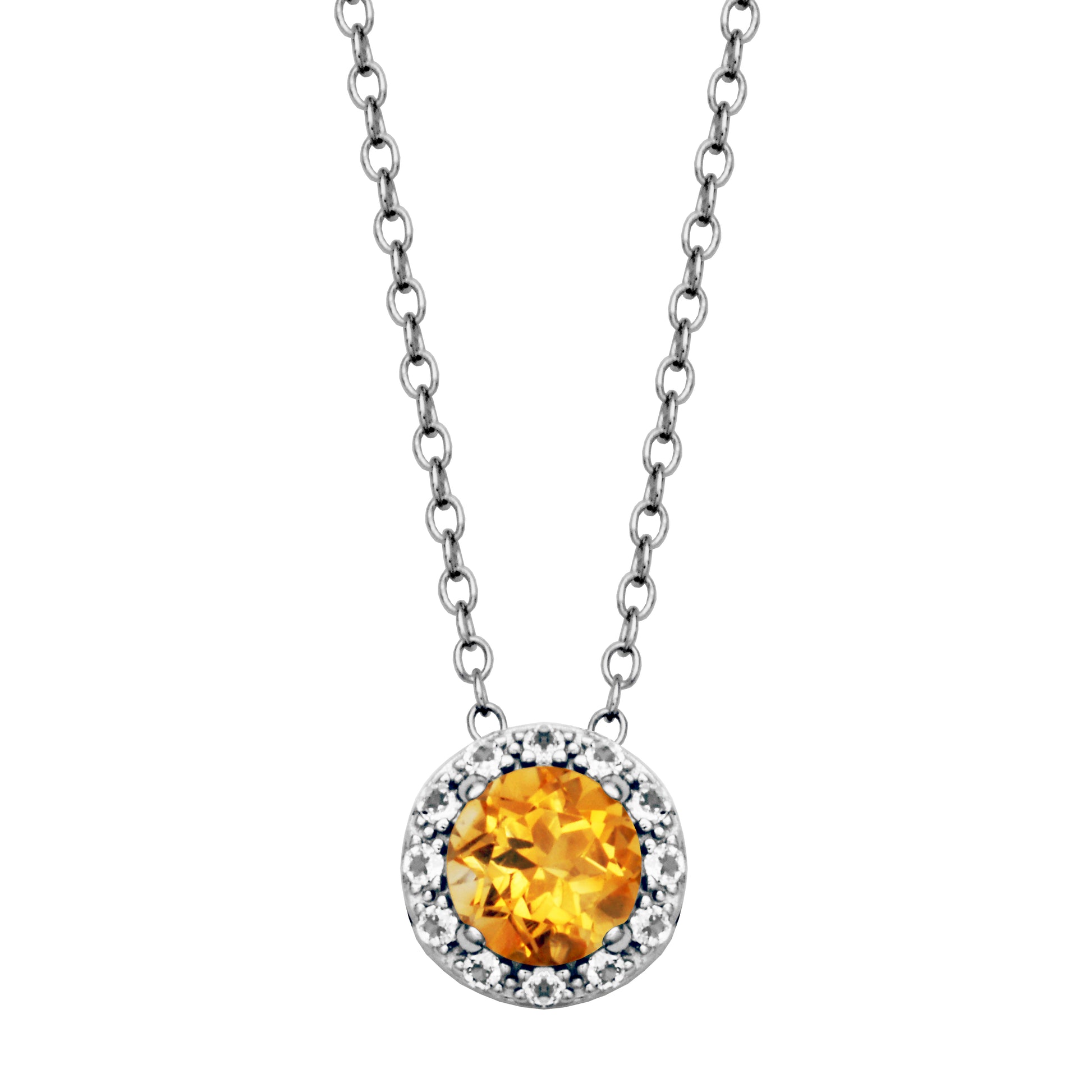 Silver Birthstone Necklace image 11