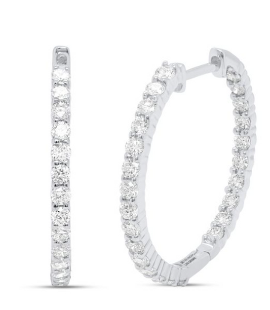 1ctw Lab Grown Inside Out Hoops image 0