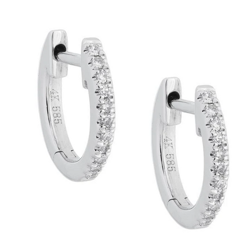 Mini Diamond Huggies | MantheSchwarzJewelry
